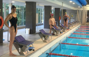ep los nadadores paralimpicos nuria marques toni ponce y marian polo en su primer dia de