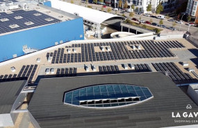 ep placas solares en el centro de comercial de la gavia