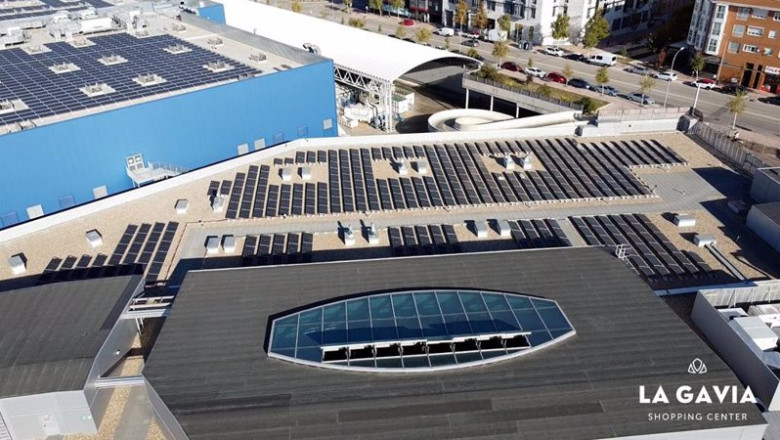 Placas solares en el centro de comercial de La Gavia. | KLÉPIERRE ep placas solares en el centro de comercial de la gavia