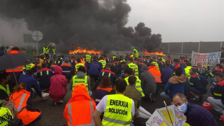 ep protesta de trabajadores de alcoa ep protesta de trabajadores de alcoa