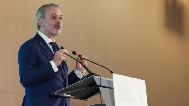 ep archivo   el alcalde de barcelona jaume collboni durante la inauguracion del 5 foro espana india