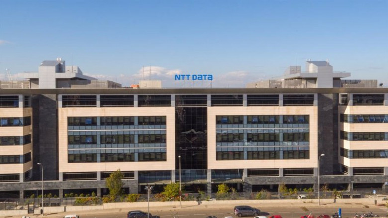 ep archivo el letrero con ntt data la nueva marca de everis ya esta colocado en su edificio de ep archivo el letrero con ntt data la nueva marca de everis ya esta colocado en su edificio de