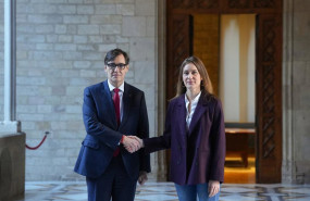 ep archivo   el presidente de la generalitat salvador illa y la presidenta de los comuns en el
