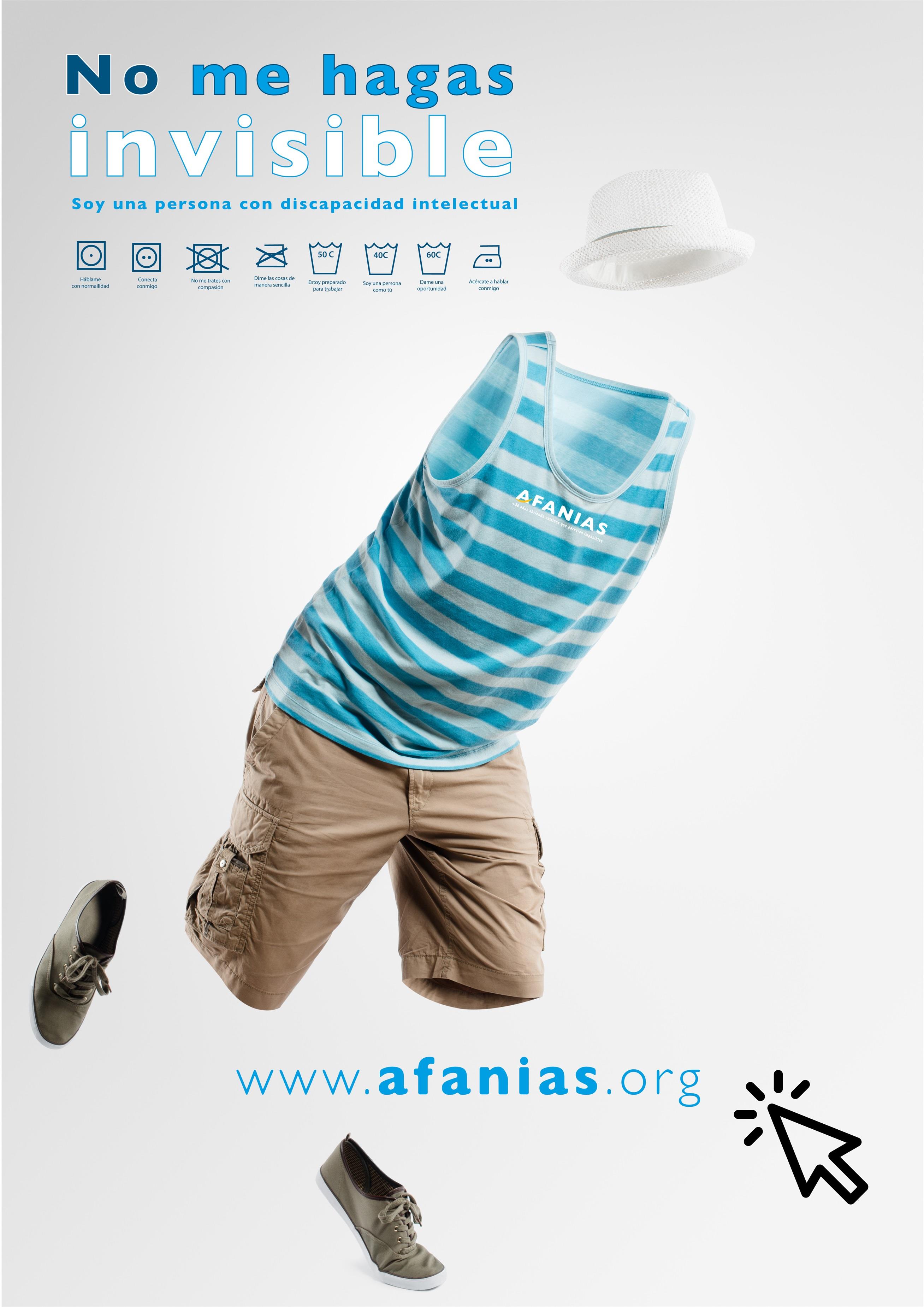 Cartel de la campaña de Afanias 'No me hagas invisible' | AFANIAS ep cartella campanaafanias nohagas invisible
