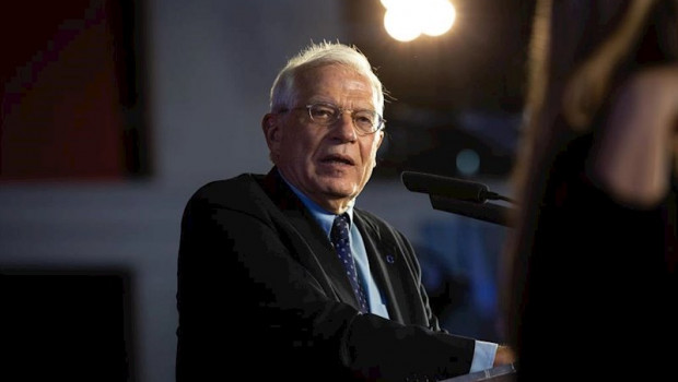 ep el ministro de exteriores en funciones josep borrell durante el mitin final de campana del psc en