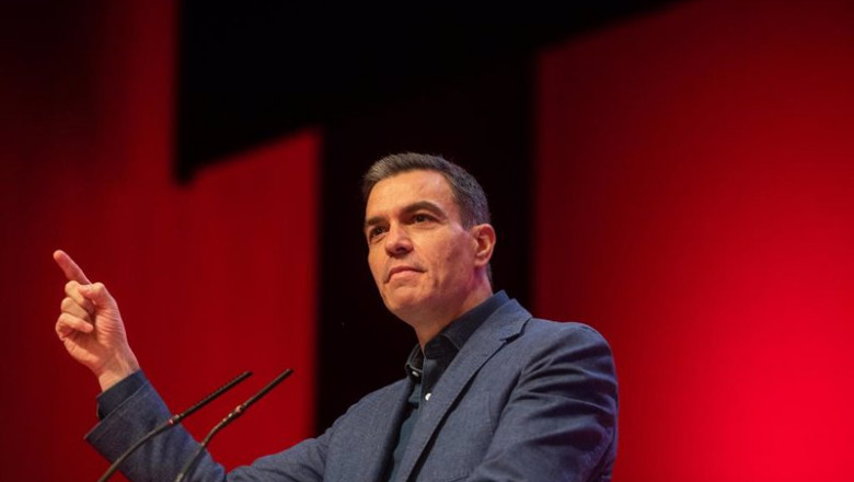 ep el presidente del gobierno y secretario general del psoe pedro sanchez realiza una intervencion