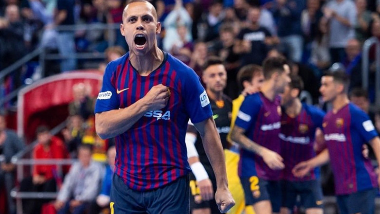 'Ferrao' Vagner Celebra Un Gol Con El Barça Lassa. | LNFS ep ferrao vagner celebragolbara lassa 20190524233801