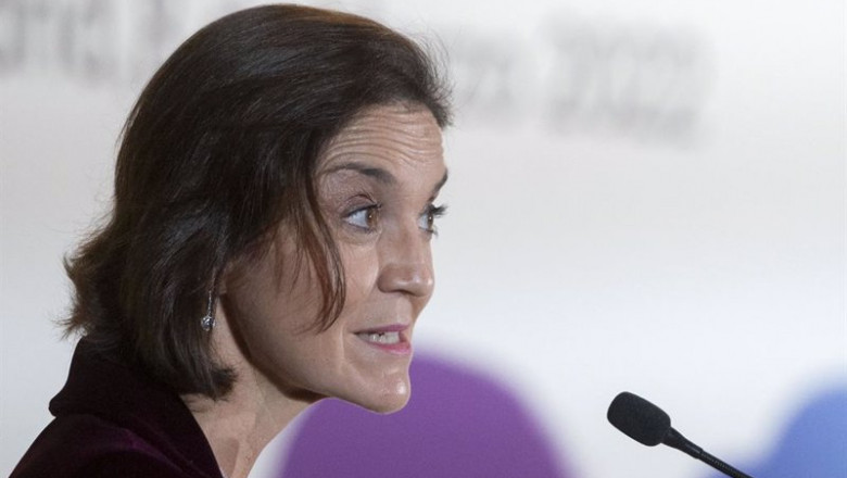 La ministra de Industria, Comercio y Turismo, Reyes Maroto, clausura la jornada 'Mujer e internacionalización de la economía española', en el Ministerio de Industria, Comercio y Turismo, a 8 de marzo de 2022, en Madrid (España). Durante el acto, presentad | Alberto Ortega - Europa Press ep la ministra de industria comercio y turismo reyes maroto clausura la jornada mujer e