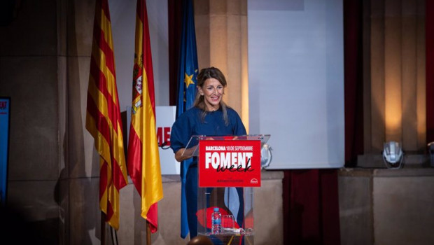 ep la ministra de trabajo yolanda diaz interviene este viernes en la apertura del foro empresarial