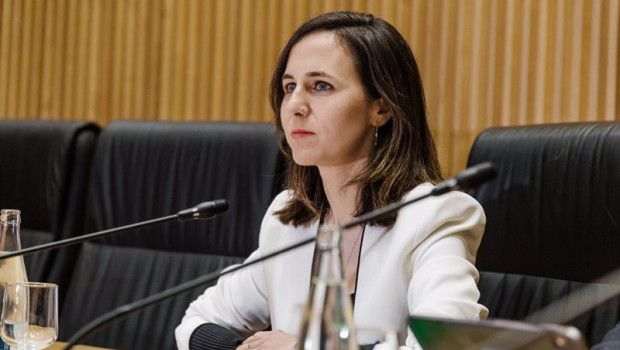 ep la secretaria general de podemos ione belarra tras atender a los medios de comunicacion en el