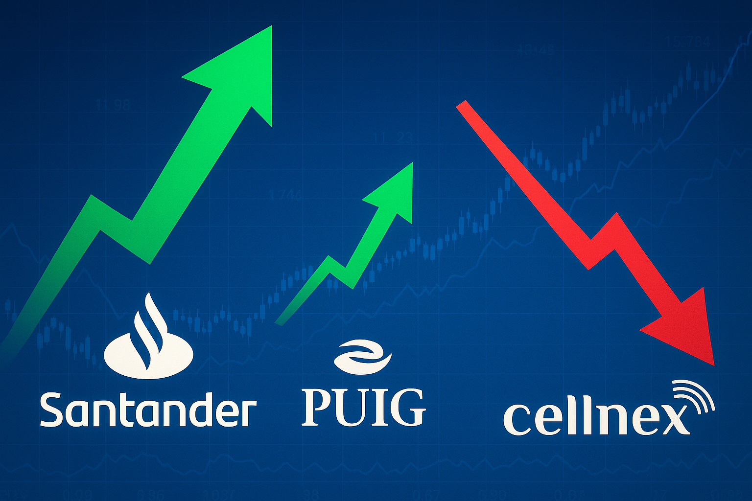 Santander lidera la semana en el Ibex 35, Puig sorprende y Cellnex se hunde