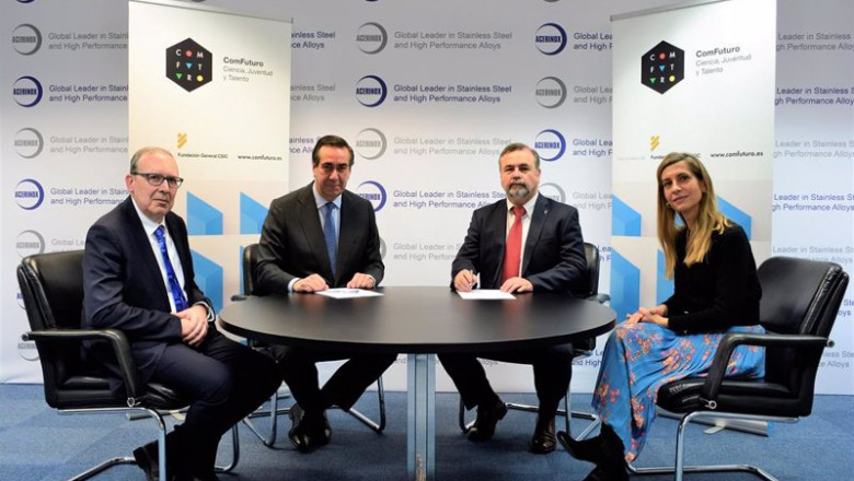 Firma del convenio entre Acerinox y la Fundación General CSIC | ACERINOX ep firma del convenio entre acerinox y la fundacion general csic