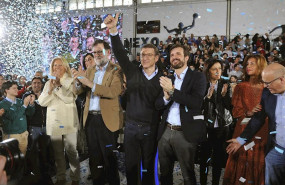 ep i-d el expresidente del gobierno mariano rajoy el presidente de la xunta y candidato a la