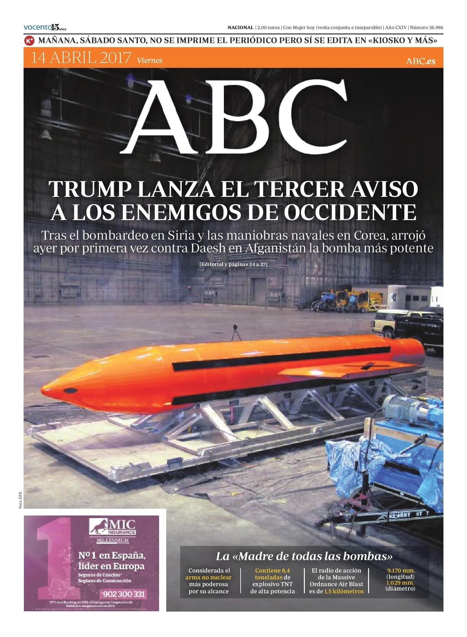 Portada ABC 14 de abril | ABC ep portada abc 14abril