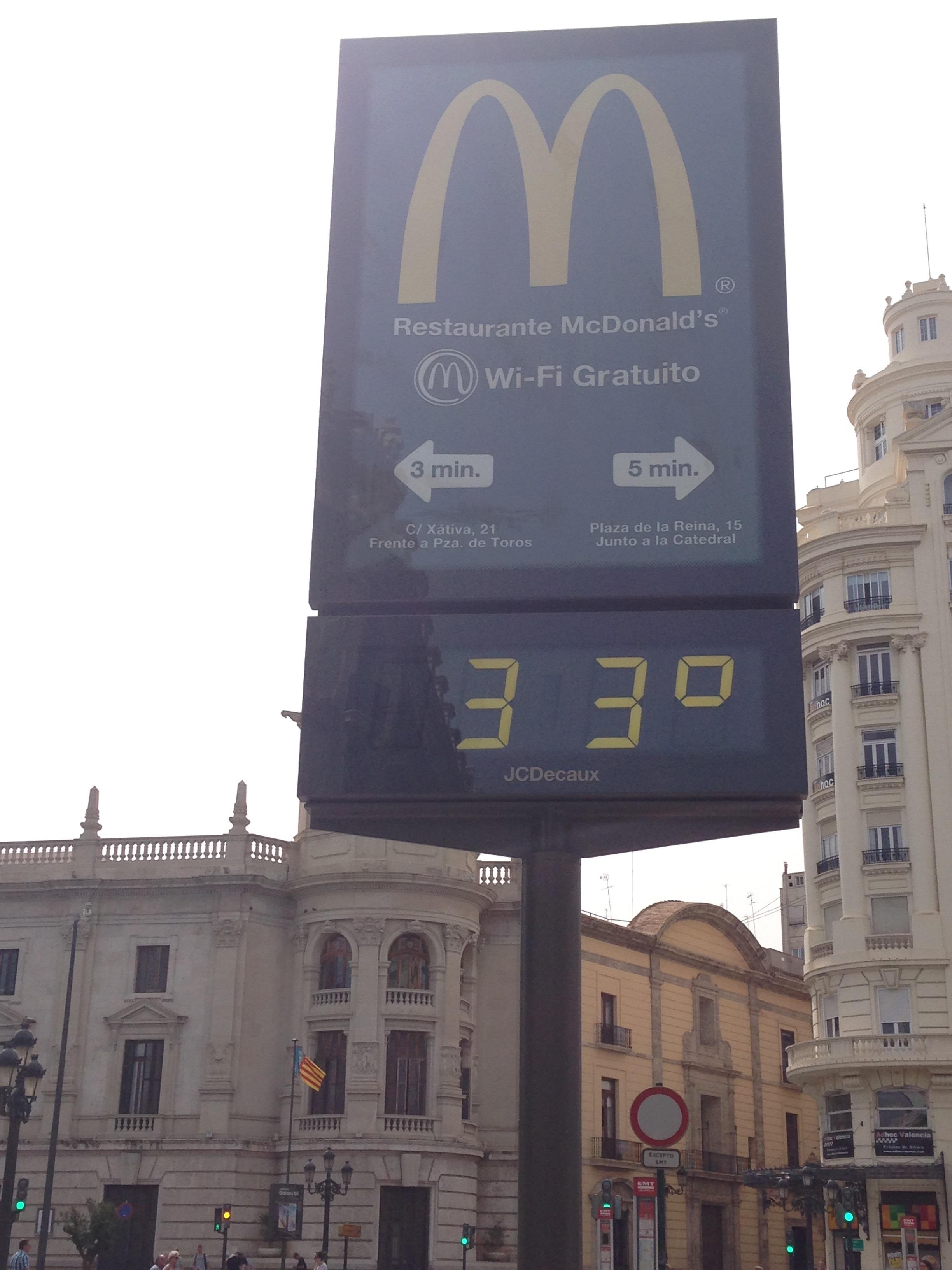 Termómetro marca 33 grados en Valencia. | EUROPA PRESS ep termometro marca 33 gradosvalencia