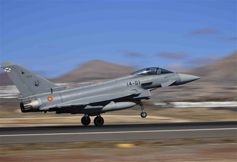 ep un caza eurofighter durante un ejercicio de maniobras en la base aerea