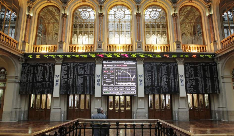 Imagen del interior de la Bolsa de Madrid. bolsa-madrdi