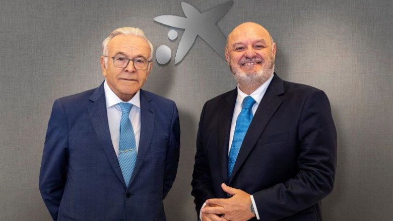 ep archivo   el presidente de la fundacion la caixa y de criteriacaixa isidro faine izda y el ceo de