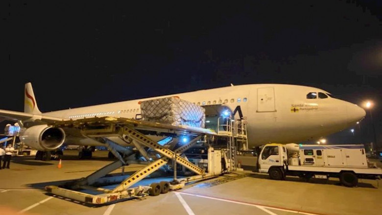 Avión procedente de China con material sanitario. | GVA ep avion procedente de china con material sanitario
