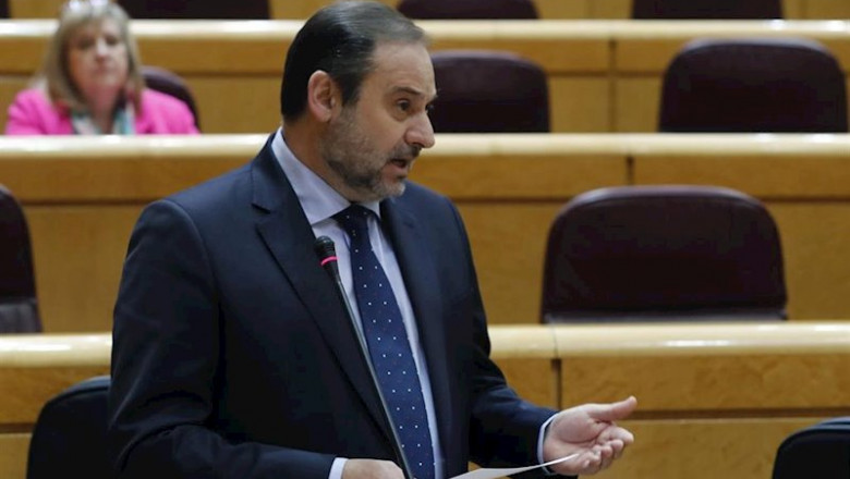 El ministro de Transportes, Movilidad y Agenda Urbana, José Luis Ábalos, durante su intervención este martes en la sesión de control al Gobierno en el Senado, en Madrid (España), a 5 de mayo de 2020. | Pool ep el ministro de transportes movilidad y agenda urbana jose luis abalos durante su intervencion