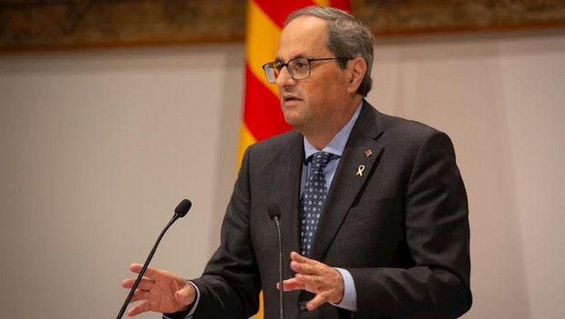 ep el presidente de la generalitat quim torra dirigiendose a los firmantes de la declaracion