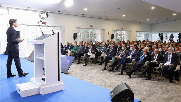 ep el presidente de telefonica jose maria alvarez-pallete durante su intervencion en el i foro