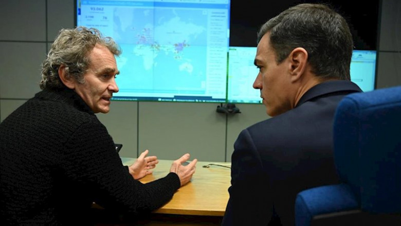 ep el presidente del gobierno pedro sanchez d se reune con el director del centro de coordinacion de