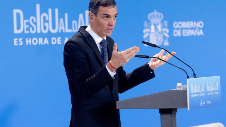 El presidente del Gobierno, Pedro Sánchez, durante la jornada ‘Desigualdad: es hora de actuar’, en la sede del Consejo Superior de Investigaciones Científicas (CSIC), a 20 de febrero de 2026, en Madrid (España). Durante la jornada se abordan las posibles | Eduardo Parra - Europa Press ep el presidente del gobierno pedro sanchez durante la jornada desigualdad es hora de actuar en la 20260220144503
