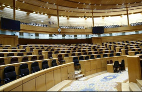 ep imagen del hemiciclo del senado vacio
