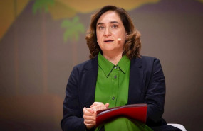 ep la alcaldesa de barcelona ada colau durante su intervencion en la inauguracion de la smart city