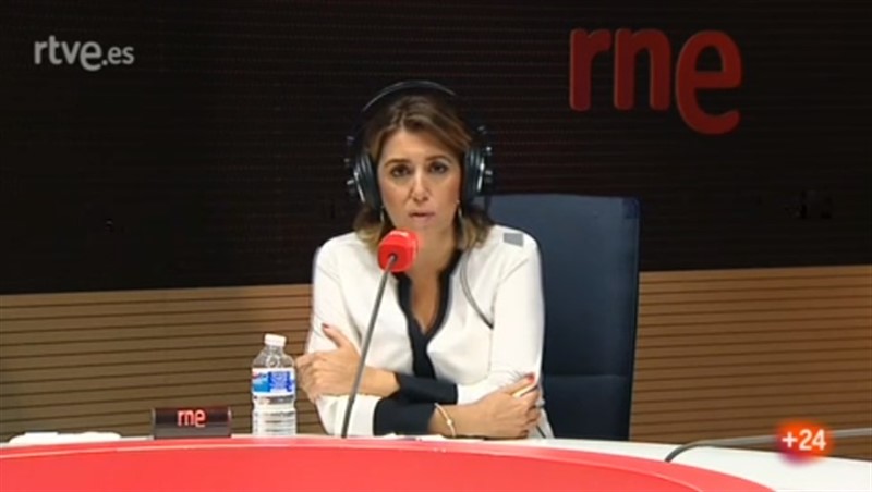 ep la secretaria general del psoe-a susana diaz durante la entrevista