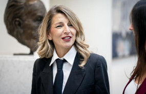 ep la vicepresidenta segunda y ministra de trabajo yolanda diaz a su llegada a una sesion plenaria a