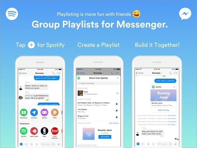 ep playlist listareproduccion musica spotify facebook messenger chat