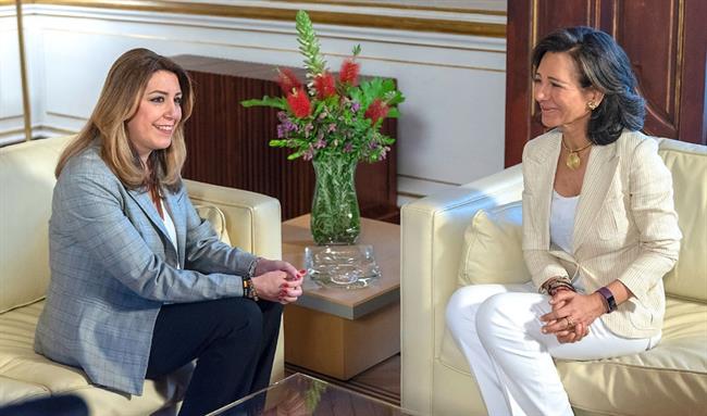 Presidenta de la Junta, Susana Díaz, con la presidenta del Santander, Ana Botín | JUNTA DE ANDALUCÍA ep presidentala junta susana diaz conpresidentasantander ana botin