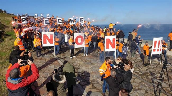 Protesta de trabajadores de Alcoa este sábado en A Coruña | CEDIDA ep protestatrabajadoresalcoasabadoa coruna