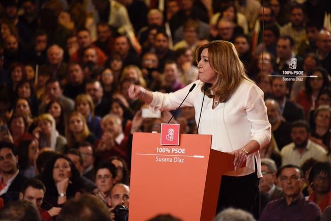 Susana Díaz durante la presentación oficial de su candidatura a liderar el PSOE | PSOE ep susana diaz durantepresentacion oficialsu candidaturaliderarpsoe