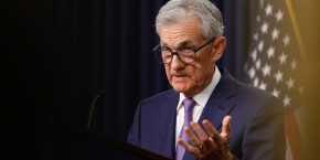 jerome powell president de la banque centrale americaine lors d une conference de presse 