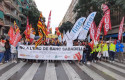 ep concentracion de trabajadores de banco sabadell en sabadell para protestar por el ere