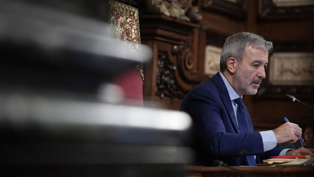 ep el alcalde de barcelona jaume collboni durante una sesion plenaria en el ayuntamiento de