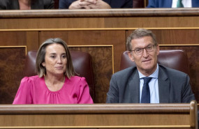 ep el lider del p alberto nunez feijoo y la portavoz del partido en el congreso cuca gamarra