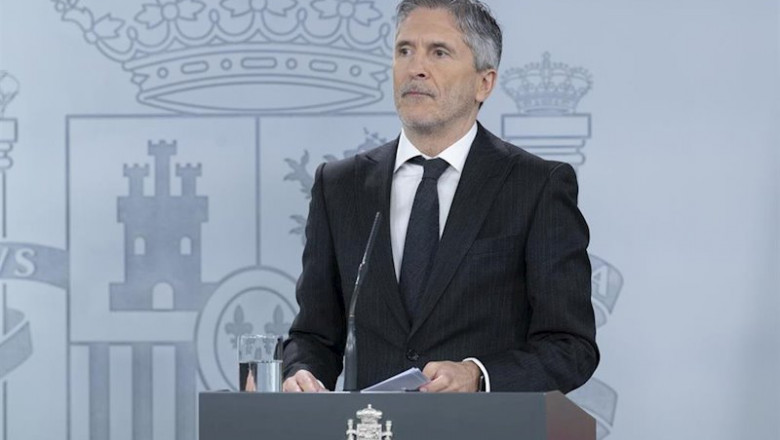 ep el ministro de interior fernando grande-marlaska comparece ante los medios el 11 de abril