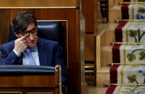 ep el ministro de sanidad salvador illa durante el pleno celebrado este jueves en el congreso