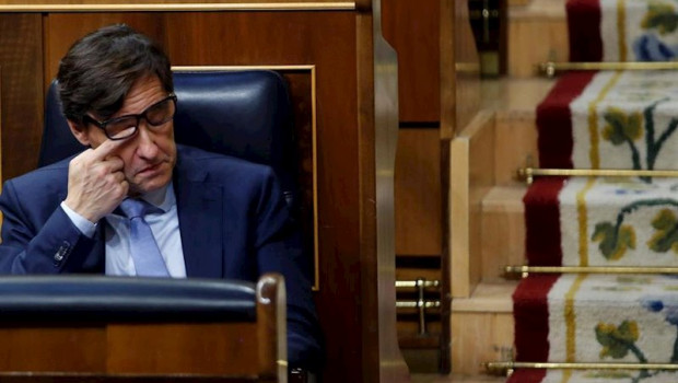 ep el ministro de sanidad salvador illa durante el pleno celebrado este jueves en el congreso