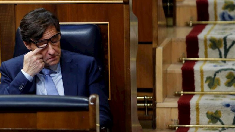 ep el ministro de sanidad salvador illa durante el pleno celebrado este jueves en el congreso