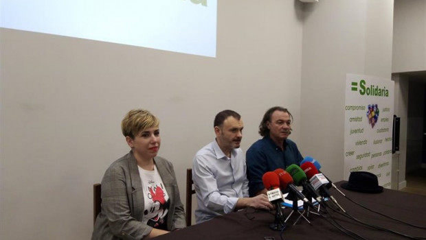 ep el presidente de solidaria unai ortuzar en rueda de prensa junto a otros representantes de este