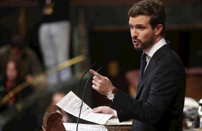 ep el presidente del pp pablo casado interviene desde la tribuna del congreso de los diputados en la