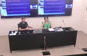 ep la doctora aline masuda junto al autor del estudio luciano strucchi en la rueda de presna de