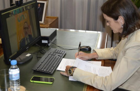 ep la ministra de industria comercio y turismo reyes maroto durante su participacion en la junta
