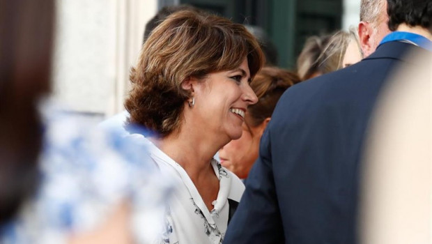 ep la ministra de justicia en funciones dolores delgado llega a la primera sesion del debate de