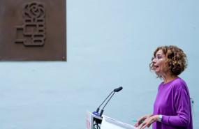ep la secretaria general del psoe de andalucia maria jesus montero durante la rueda de prensa